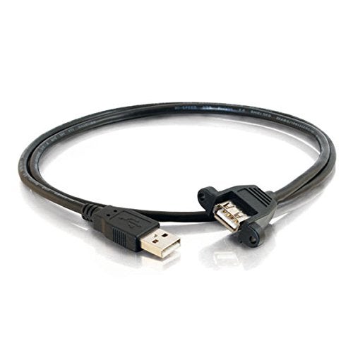 ANDTRONICS Panel Mount USB 2.0 Cable Type A Male to Type B Female 1.5M 4.5 ft - Image 2