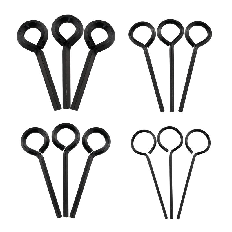 HIQU and HIST 12 PCS Black Standard Hex Dogging Key with Full Loop(5/64in,1/8 inch, 5/32 inch, 7/32 inch), Metal Allen Wrench Set Door Key for Push Bar Panic Exit Device Panic Exit Equipment - Image 1