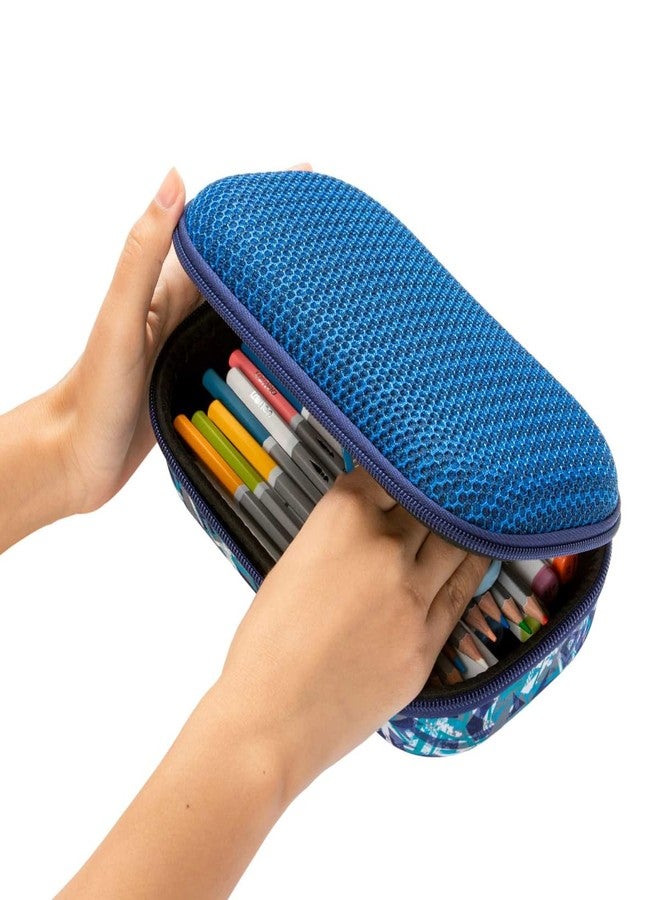ZIPIT Mesh Pencil Box, Sporty Large Capacity Pencil Case for School, Stationery Organizer Box ,Blue - Image 5