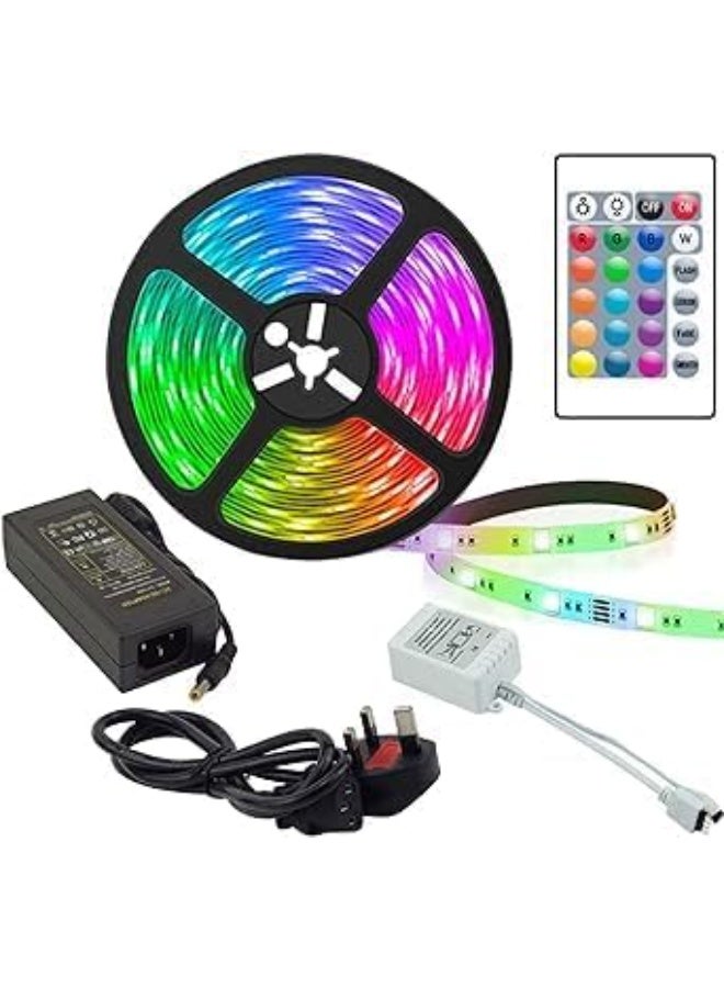 نجفة شوب شريط ليد RGB ملون مزود بريموت للتحكم في الألوان والمؤثرات. مناسب لتزيين الغرف، الشاشات، المكاتب، وخطوط السرير لإضاءة مودرن واحترافية. - Image 2