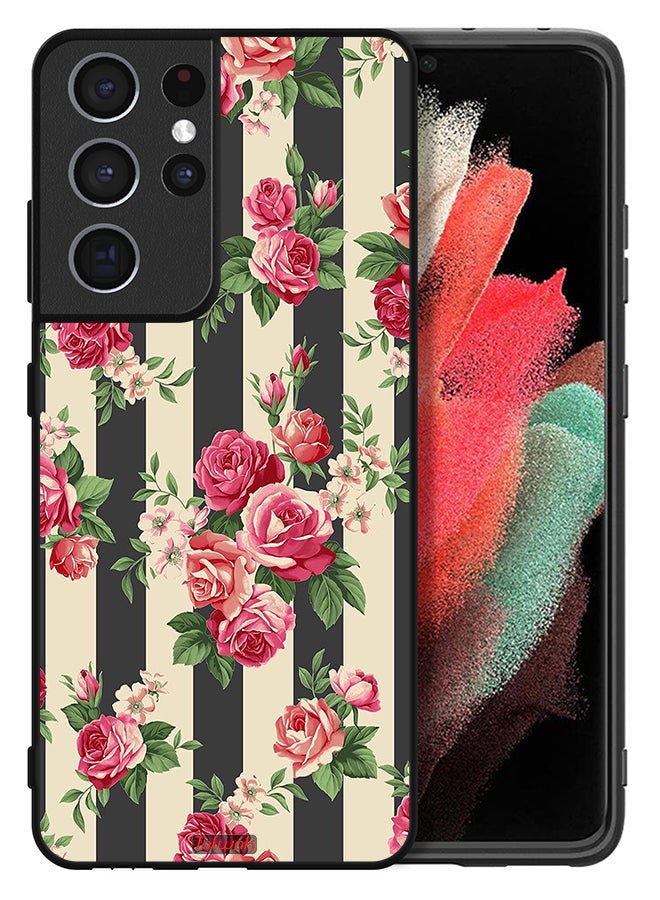 Tolwak Samsung Galaxy S21 Ultra 5G Protective Case Cover Roses Pattern - Image 2