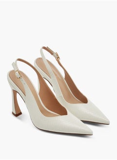 Paprika Women's Pointed Toe Slingback Shoes with Buckle Closure and Stiletto Heels  - Image 1
