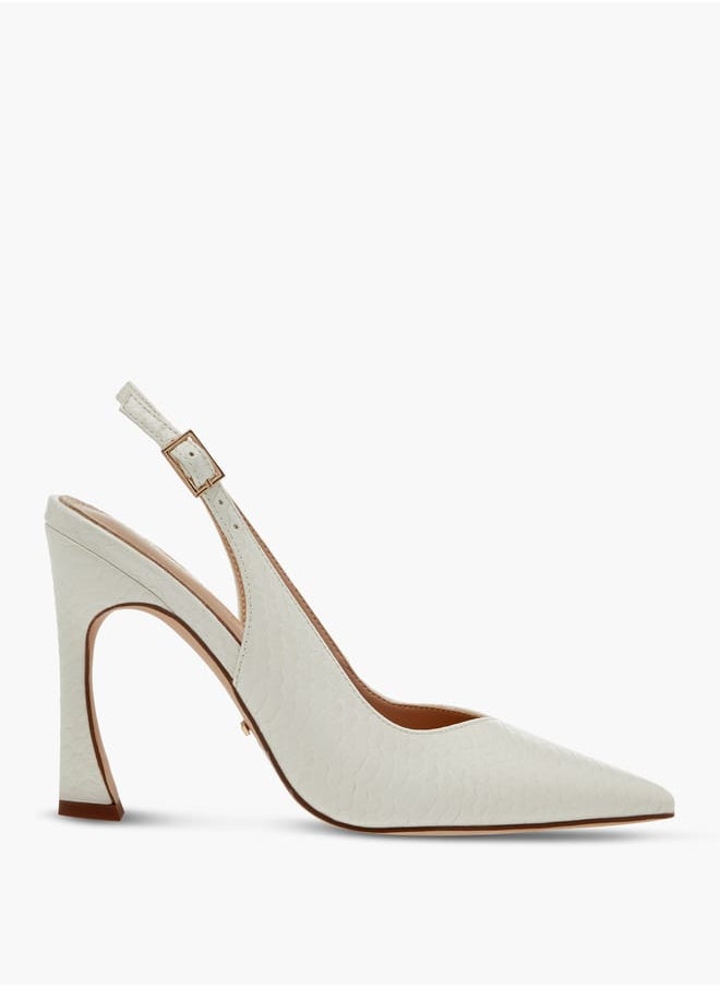Paprika Women's Pointed Toe Slingback Shoes with Buckle Closure and Stiletto Heels  - Image 3