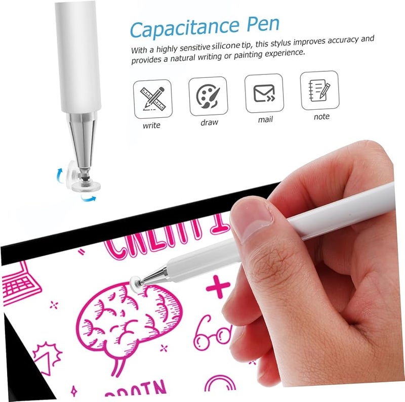 Coheali Stylus Pen For Tablets High Precision Touchscreen With Disc Tip And Replacement Nibs Black - Image 4