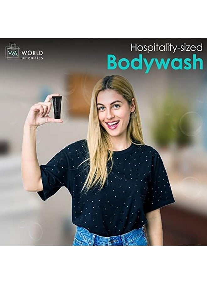world amenities - Bodyography Body Wash 1.4Oz Lavender Peppermint Mini Travel Size Toiletries (100% Recyclable Tube With Flip Top Cap) Hotel Amenities Suitable For All Skin Types - Image 1