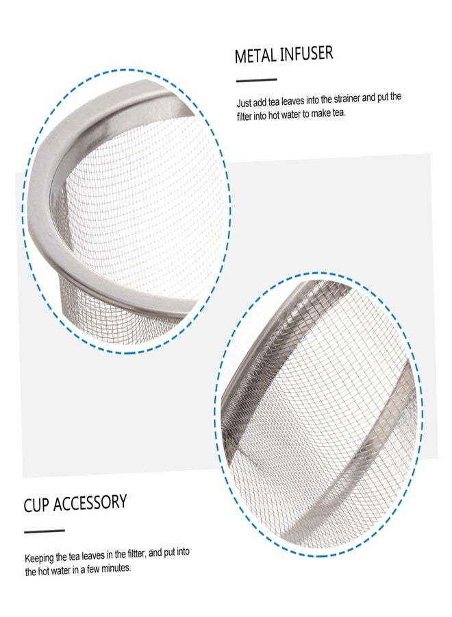SHOWERORO Stainless Steel Tea Filter 2.55 Inch Sturdy Mesh Infuser Strainer for Loose Leaf Tea and Herbal Brewing at Home Kitchen Set of 8 - Image 2