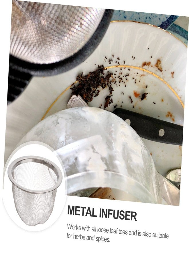 SHOWERORO Stainless Steel Tea Filter 2.55 Inch Sturdy Mesh Infuser Strainer for Loose Leaf Tea and Herbal Brewing at Home Kitchen Set of 8 - Image 5