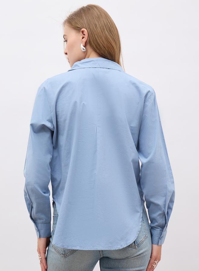 ستايلي قميص ستيلي بأكمام طويلة وتفاصيل مزينة بقصة عادية - Image 5