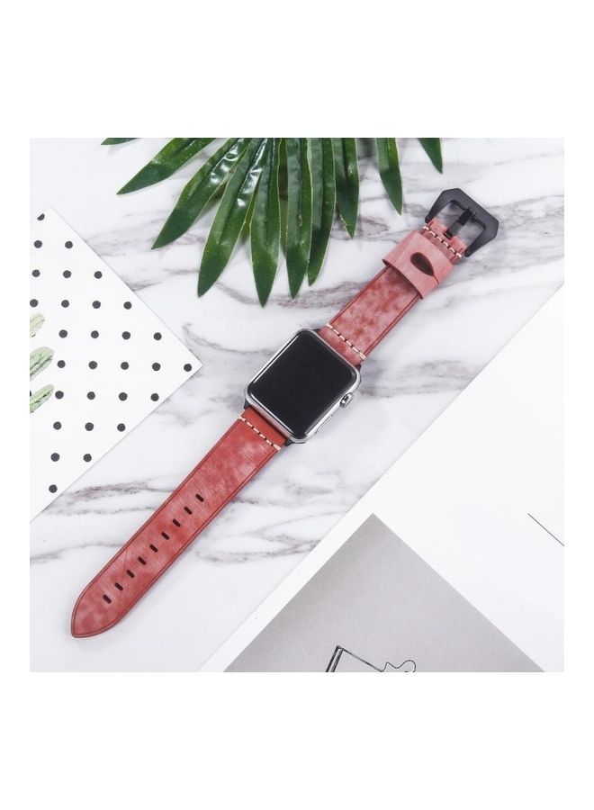 NIBEMINENT Replacement Watchband For Apple Watch Series 7/6/5/4/3/2/1/SE 38/40/41mm Red - Image 1