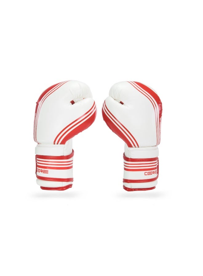 سنابول قفازات سانابول كور جل للتدريب على الملاكمة للرجال والنساء، قفازات موي تاي وكيك بوكسينج متقدمة، كيس ثقيل وملاكمة، لون أبيض/أحمر - Image 3