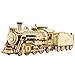 Hands Craft DIY 3D Wooden Puzzle Prime Steam Express Train Laser Cut Assembly 180 Scale Model Building Kit Brain Teaser Educational STEM Toy Adults Teens to Build Safe and NonToxic Wood MC501A - Image 2