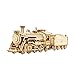 Hands Craft DIY 3D Wooden Puzzle Prime Steam Express Train Laser Cut Assembly 180 Scale Model Building Kit Brain Teaser Educational STEM Toy Adults Teens to Build Safe and NonToxic Wood MC501A - Image 3