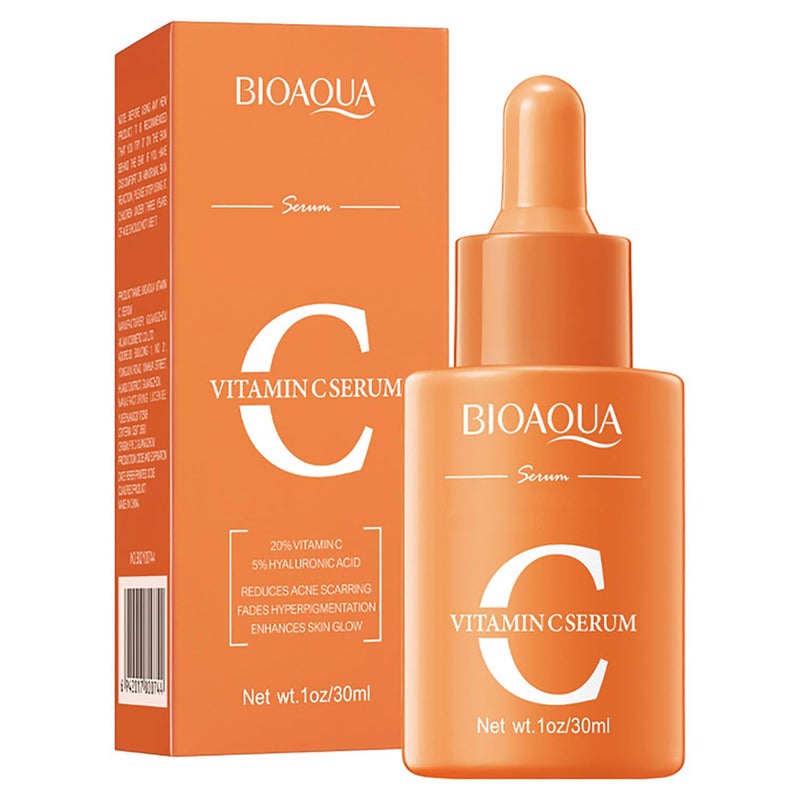 BIOAQUA Vitamin C Facial Serum Hyaluronic Acid Essence Anti-Aging Moisturizing Face Skin Care 30ml / 1fl.oz - Image 1