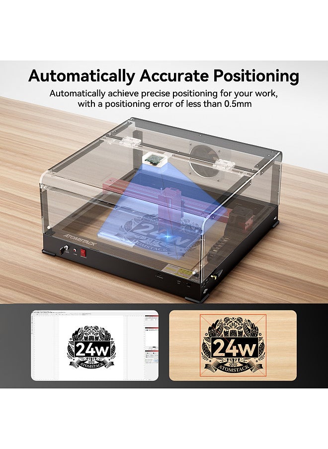 B3 Protective Box Cover Laser Engraver Enclosure with AC1 Camera & LED Light & Exhaust Fan & Eye-protection Visual Window