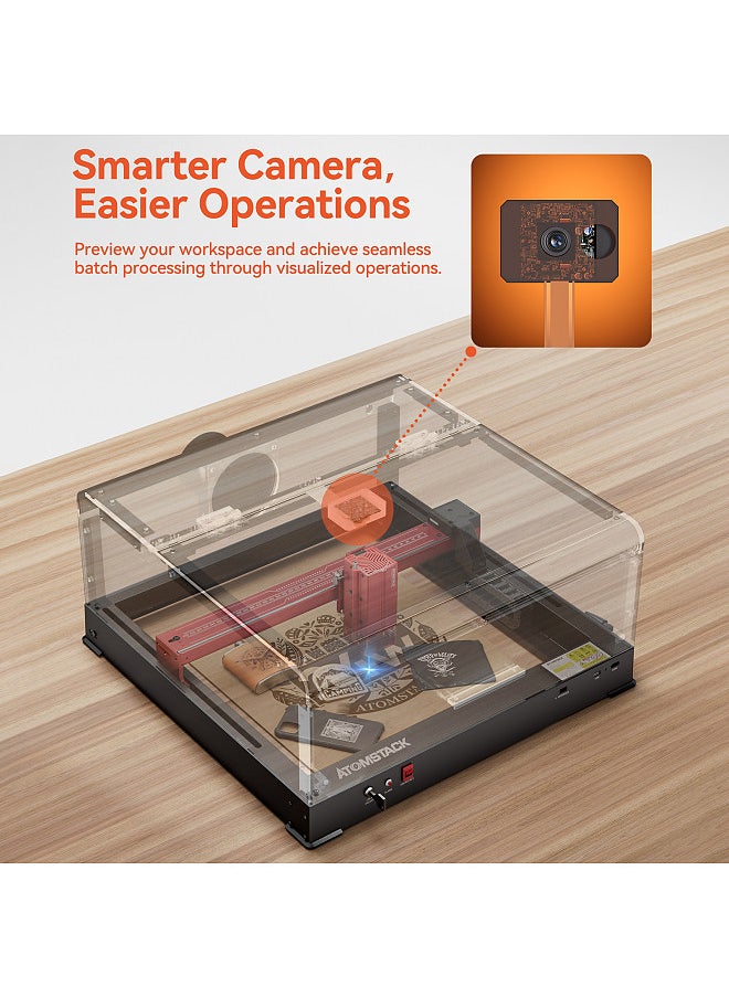 B3 Protective Box Cover Laser Engraver Enclosure with AC1 Camera & LED Light & Exhaust Fan & Eye-protection Visual Window
