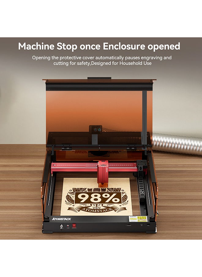 B3 Protective Box Cover Laser Engraver Enclosure with AC1 Camera & LED Light & Exhaust Fan & Eye-protection Visual Window