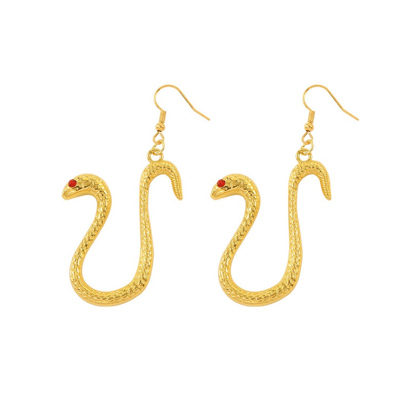European and American Cross-Border Hot-Selling Snake Earrings, Fashionable & Unique High-End Snake-Shaped Ear Hooks and  Clips
