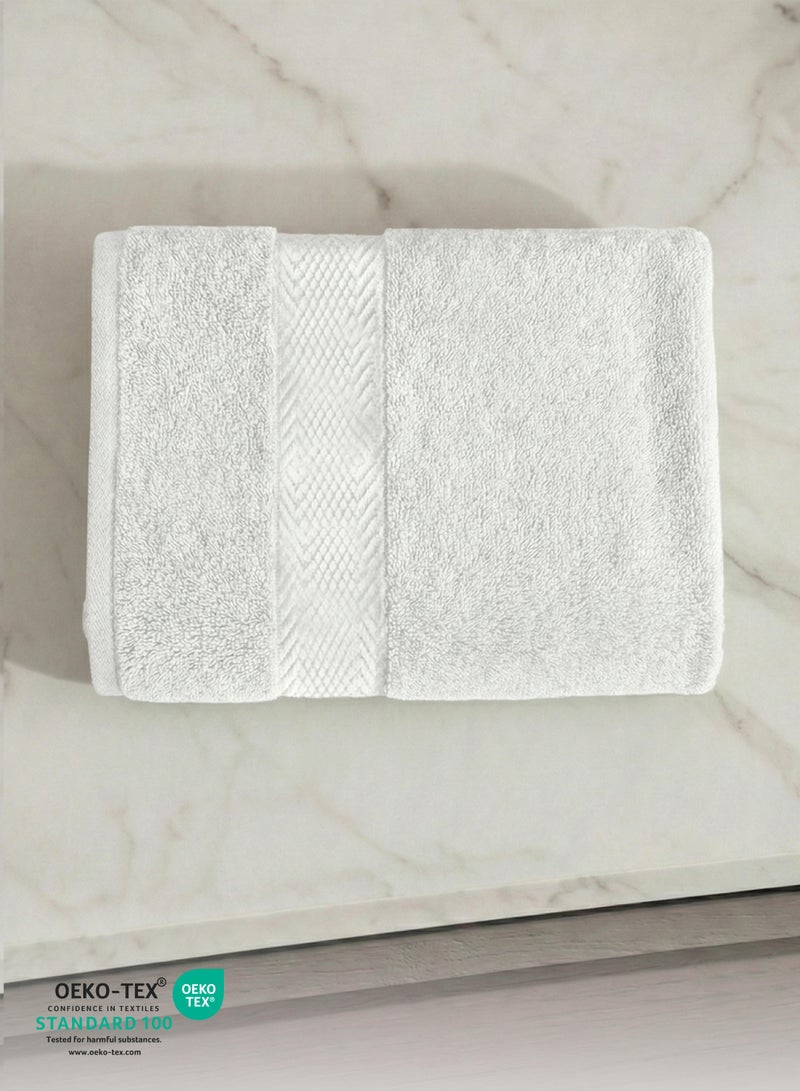 كوتون هوم Cotton Home Premium Cotton Towel 30x30cm Face Towel 600 GSM Quick Dry Highly Absorbent Thick Bathroom SoftTowels for Bath And Spa Lightweight, Quick Dry and Durable White - Image 5