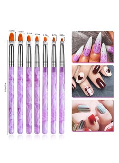 19 Pcs Nail Art Brushes Acrylic Nail Brush Set For Acrylic Application Uv Gel Nail Polish Brush Nail Art Painting Brush Dotting Tool Nail Dust Remover Brushes For Nail Salon Art Tools(Purple) - pzsku/ZD881E6709BDD4A799712Z/45/_/1721027528/b2e2f155-b9ed-45a6-b384-c0fc37caba2f