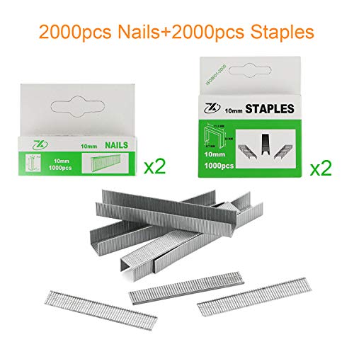 Anesty Cordless Staple Gun Nail Gun Tacker, Electric Stapler & Nailer 2 in 1, Electric Staple Gun with Rechargeable USB Charger for Upholstery DIY Includes 2000pcs 10mm Nails and 2000pcs 10mm Staples - Image 3