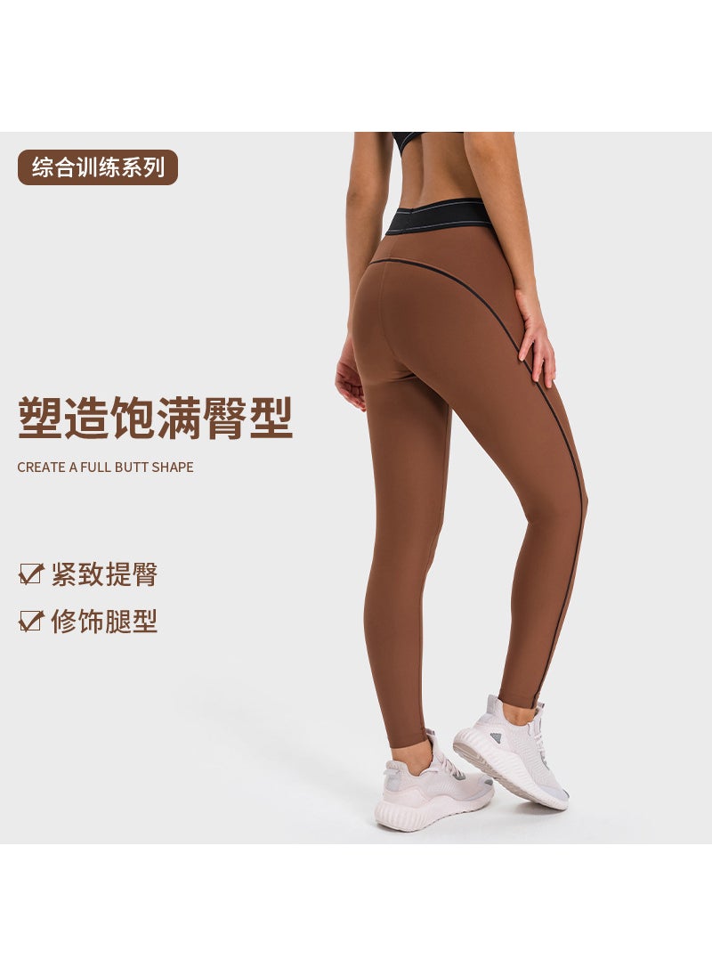 Generic - High-Waist Tummy-Control Yoga Pants Set for Women Black - Image 1