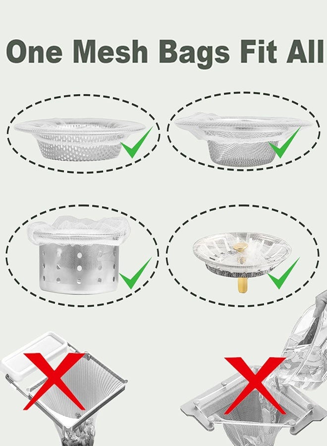 Kitchen Sink Strainer Mesh Bag, Anti-Clogging Disposable Sink Drain Covers, Kitchen Essentials Sink Filter Nets, Fits Most Sink Strainers (100pcs ) - Image 5