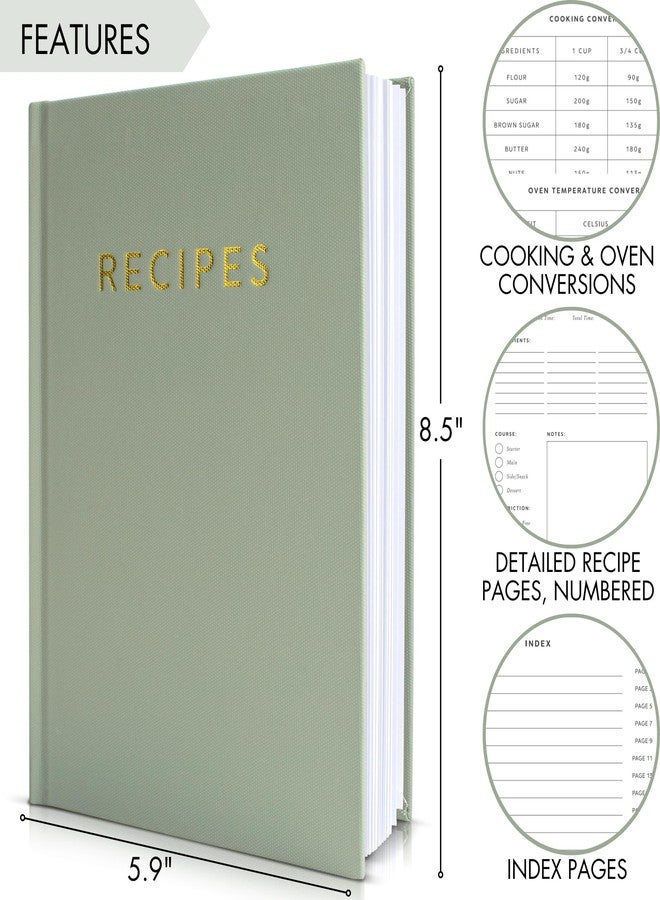 ZICOTO Aesthetic Blank Recipe Book with Waterproof Cover - The Perfect Recipe Notebook To Write In Your Own Recipes - Beautiful Blank Cookbook to Organize Your Recipes - Image 4