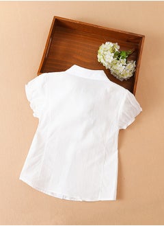 KUYEEBEAR KUYEEBEAR Girls' Summer Short Sleeve Blouse  - Image 2