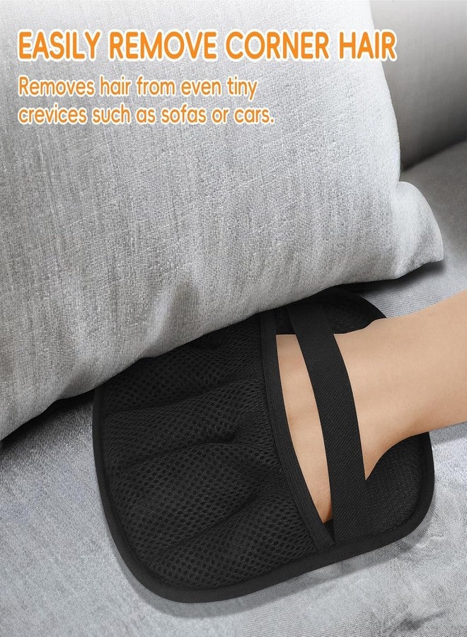 CHANCCI Magic Brush Pet Hair Remover Glove,Upgraded 5-Finger Electrostatic Pet Hair Removal Gloves for Couch, Carpet, Car Seat, Bedding, Furniture, Laundry,Reusable Animal Fur Removal Tool (Black-2PCS) - Image 3