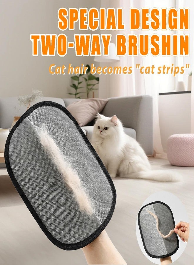 CHANCCI Magic Brush Pet Hair Remover Glove,Upgraded 5-Finger Electrostatic Pet Hair Removal Gloves for Couch, Carpet, Car Seat, Bedding, Furniture, Laundry,Reusable Animal Fur Removal Tool (Black-2PCS) - Image 2