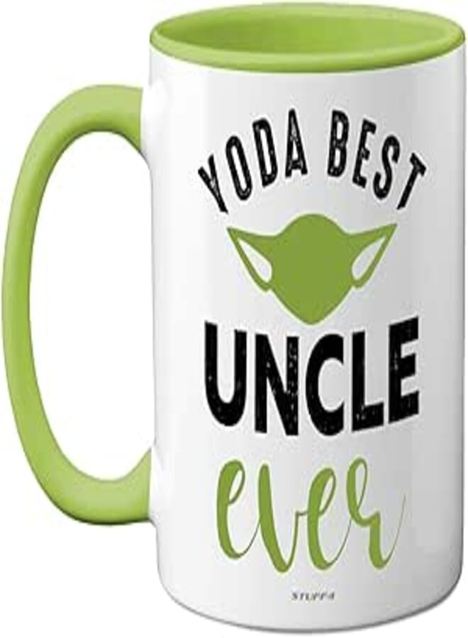 Stuff4 Yoda Best Mug - Fathers Day Mug Gifts, Uncle Birthday, Christmas, 11oz Ceramic Dishwasher Safe Coffe Mugs Cup, Uncles Gifts from Nephew Niece, Cute Mugs, Funny Mugs, Made in UK