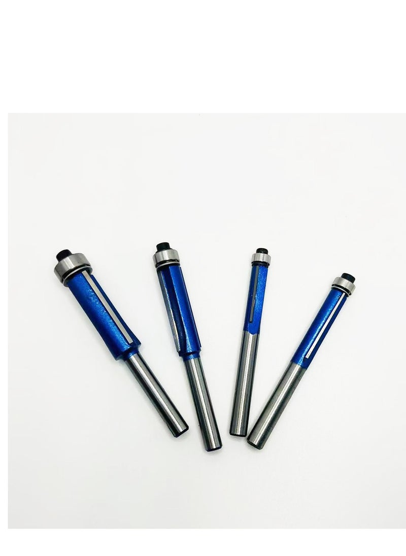 Yakumuz - Trim Router Bit Set Yakumuz 1/4 Inch Shank Wood Trim Top Bearing Straight Pattern Flush Trim Router Bit Carpenter Woodworking Tools-1/4” 5/16” 3/8” 1/2” (4 Sizes) - Image 1