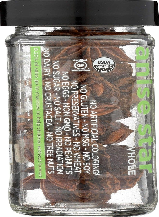 Spicely Organics USDA Certified Organic Anise Star, No Artificial Colors or Preservatives, Zero Sugar, Vegan Friendly, Kosher, Gluten Free & Non-GMO, 0.5 Ounce (Pack of 3) - Image 2