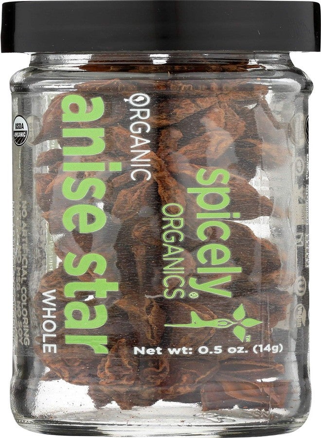 Spicely Organics USDA Certified Organic Anise Star, No Artificial Colors or Preservatives, Zero Sugar, Vegan Friendly, Kosher, Gluten Free & Non-GMO, 0.5 Ounce (Pack of 3) - Image 5