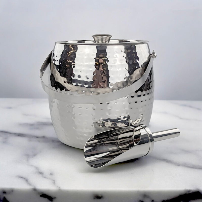 Brekx 3Qt Insulated Ice Bucket With Lid And Scoop For Parties - Iceberg Anchored Wine Chiller/Champagne Bucket For Cocktail Bar  Metal Bucket With Lid  Ice Bin To Chill Ice With Small Scoop - Image 3