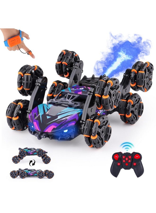 NEXBOX Cool 8 Wheels Hand Controlled Rc Stunt Car Toys, Xmas Gifts And Birthday Presents For Kids, Gesture Sensing Remote Control Cars For Boys Age 5-7 8-10 11 12 Year Old - Image 1