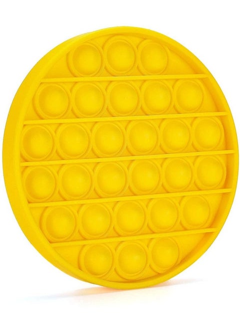 FI - FLICK IN Pack of 1 Round Pop It Fidget Toys, Simple Fidget Popper Toy for Kids Girls Boys Adults, Autism Stress Reliever, Pop It Game, PopIt Push Pop Silicone, Push Pop Bubble Sensory Fidget Toy