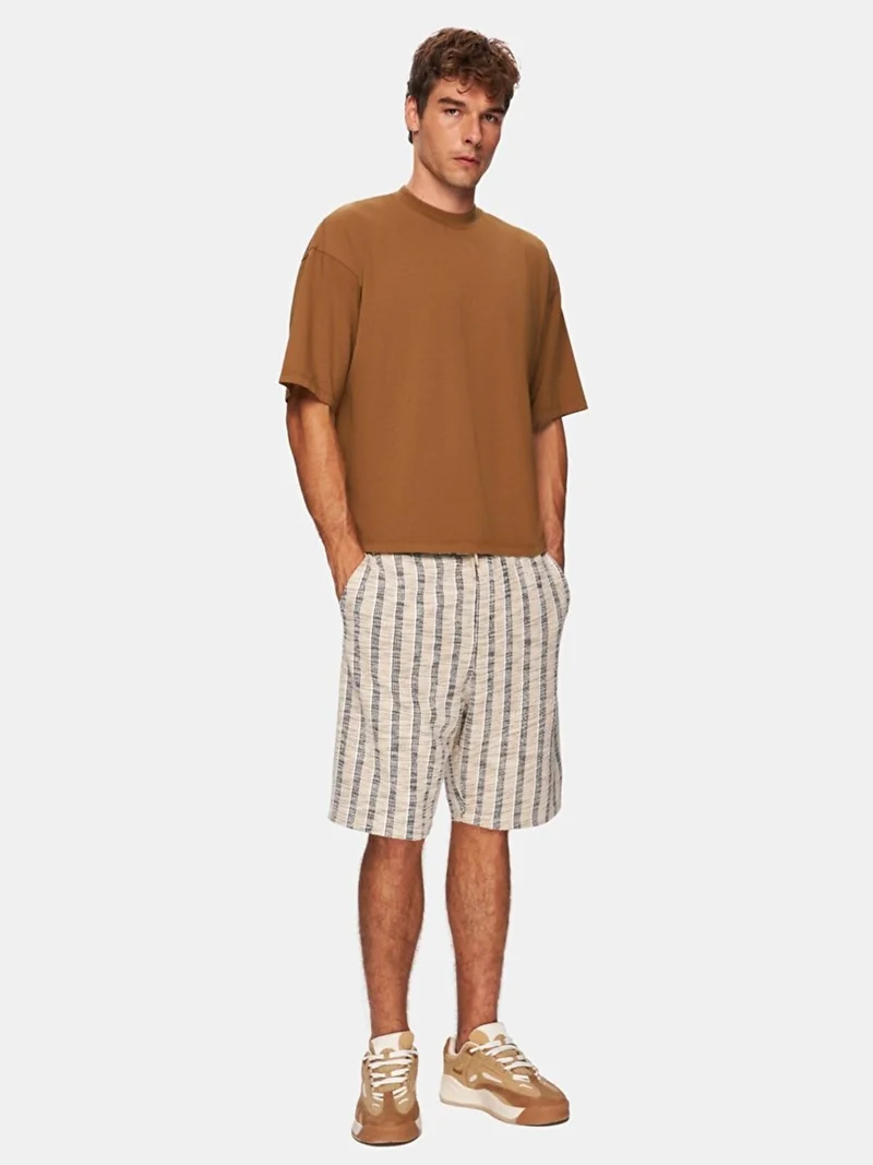 Men's Loose Brown T-shirt