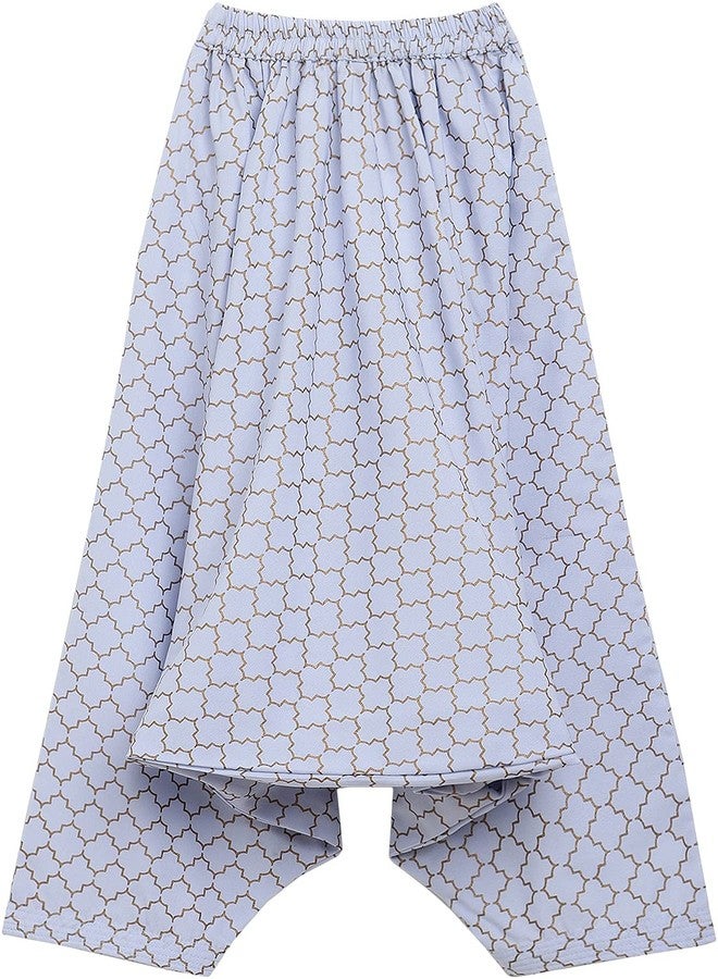 Ahalyaa Crepe Girls' Salwar Suit Sets (39K-317-COM-KDKUHM-6-7Y-RL_Blue_6 7 Years) - Image 3