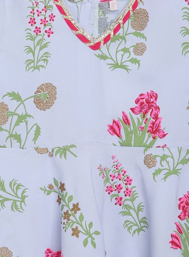 Ahalyaa Crepe Girls' Salwar Suit Sets (39K-317-COM-KDKUHM-6-7Y-RL_Blue_6 7 Years) - Image 5