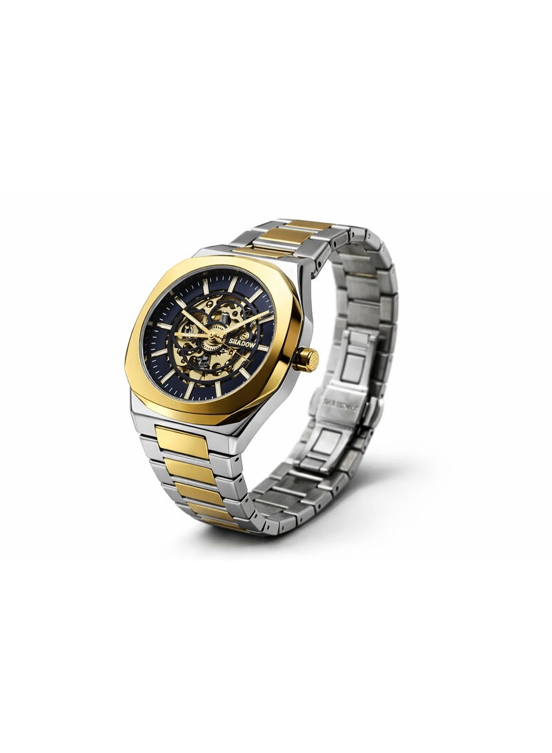 Shadow ROYAL ORBIT AS8196M Automatic Men’s Skeleton Watch Stainless Steel Gold & Silver Luxury Mechanical Wrist Watch - Image 4