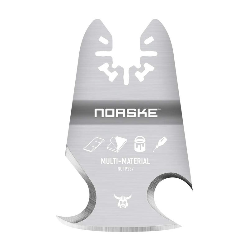 Norske Tools NOTP237 Oscillating Multi Tool Accessory Blade Universal Fit 3-in-1 Rigid Scraper & Knives - Image 1