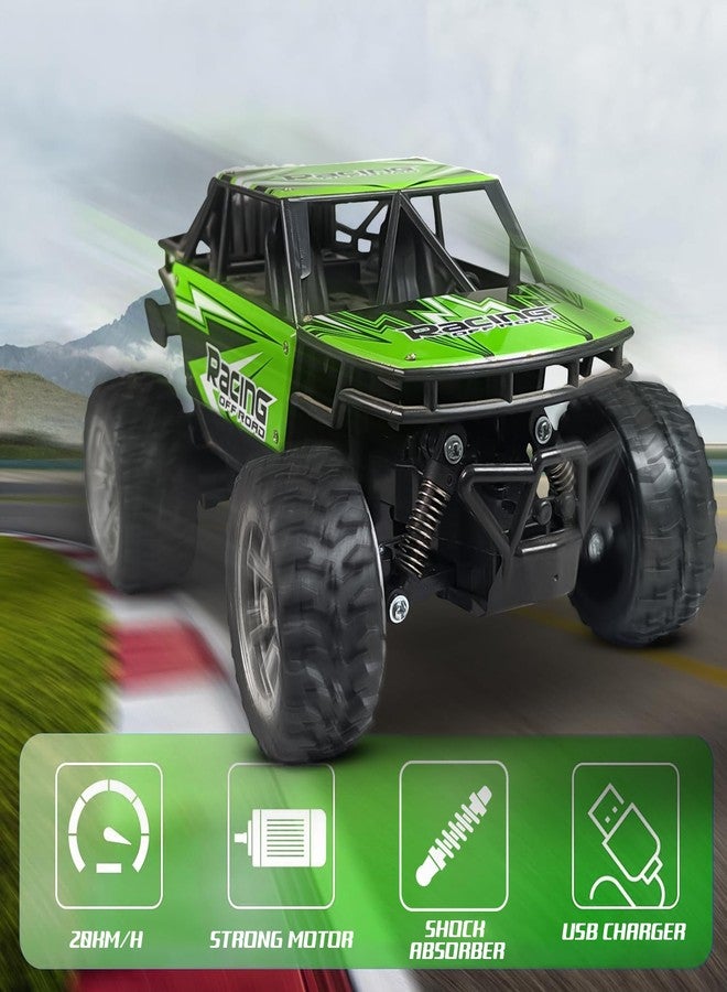 KIPA GAMING Remote Control Car Off-Road Monster Truck, 2.4GHz RC Racing Buggy, USB Rechargeable, Large All-Terrain Wheels (Dirt Tracker - Green) - Image 2