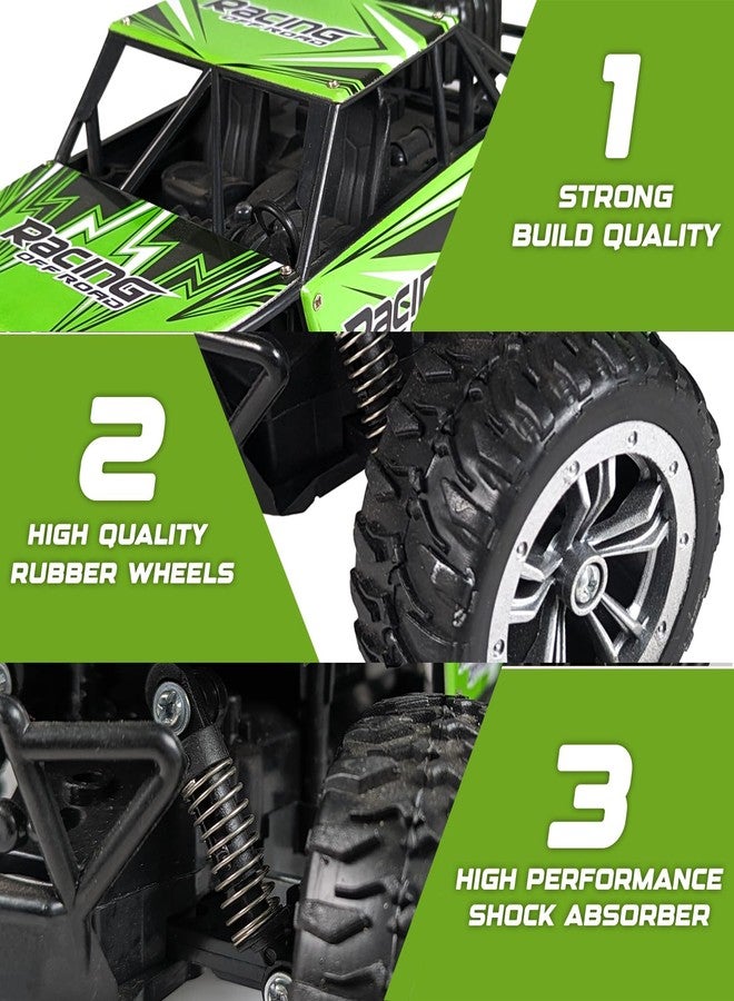 KIPA GAMING Remote Control Car Off-Road Monster Truck, 2.4GHz RC Racing Buggy, USB Rechargeable, Large All-Terrain Wheels (Dirt Tracker - Green) - Image 3