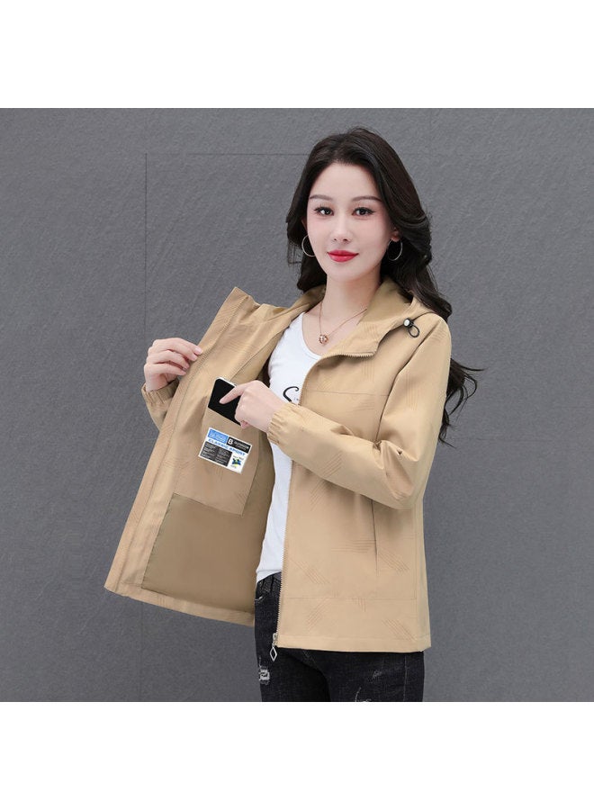 Spring Coat Women's Small 2024 Spring And Autumn Thin Loose Short Windbreaker Outdoor Women's Jacket  - Image 1