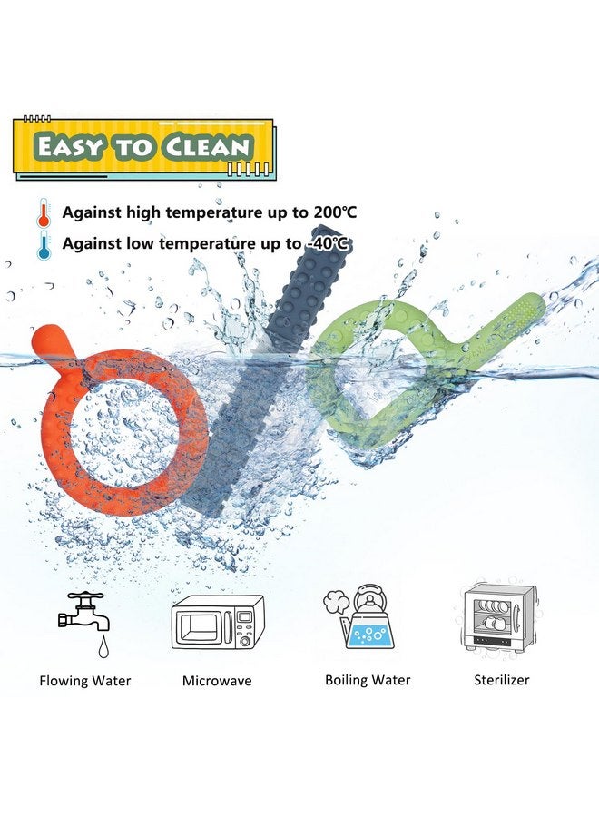 Flyaway Sensory Toys for Kids with Autism, 5 Pack Autism Toys Silicone Baby Teething Toys for ADHD, Anxiety, SPD Chewing Biting Fidgeting, Teething Relief Tubes for Babies - BPA Free - Image 5