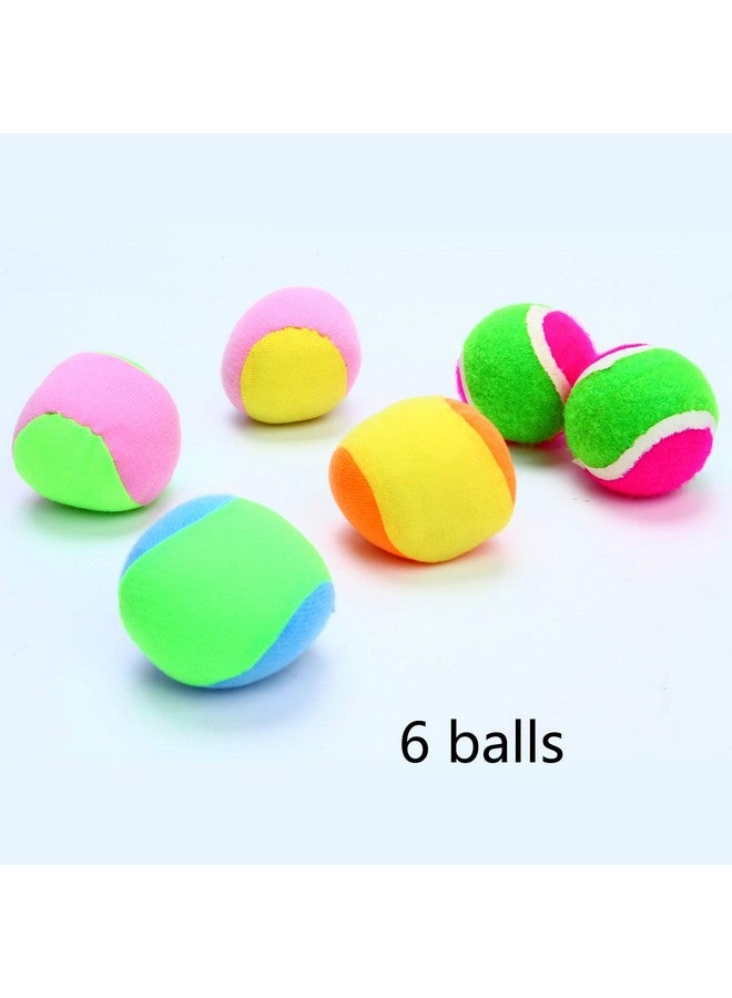 Aneco Aneco Paddle Catch Ball and Toss Game Set Disc Toss and Catch Paddle Game with 1 Storage Bag, 4 Paddles and 6 Balls (2 Big Balls and 4 Small Balls)  - Image 4