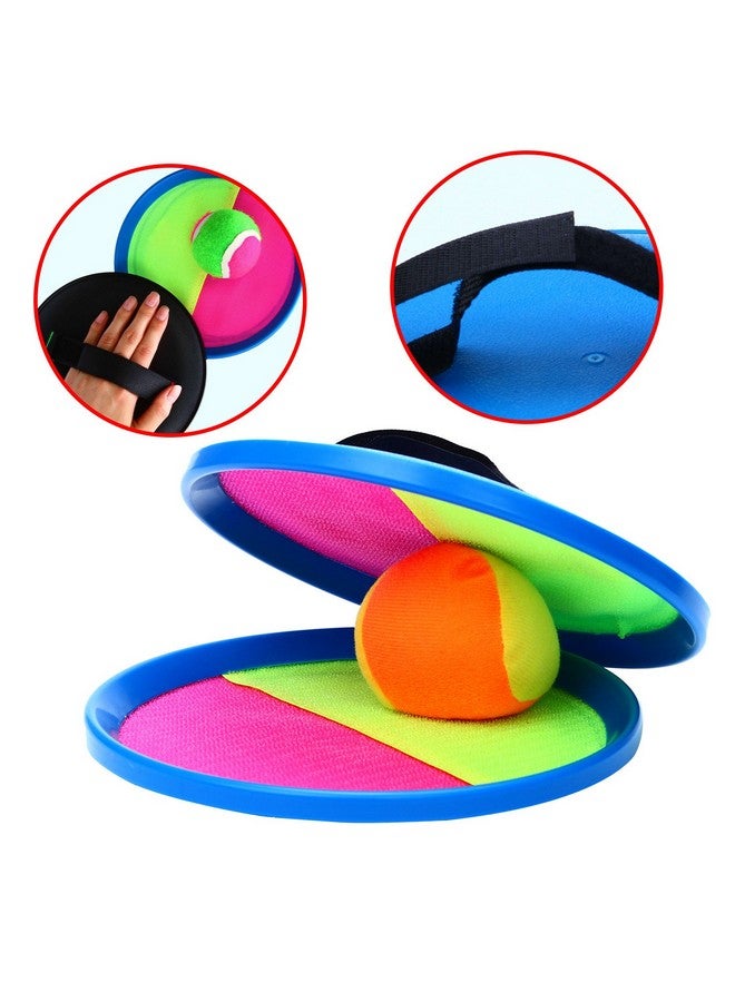 Aneco Aneco Paddle Catch Ball and Toss Game Set Disc Toss and Catch Paddle Game with 1 Storage Bag, 4 Paddles and 6 Balls (2 Big Balls and 4 Small Balls)  - Image 5