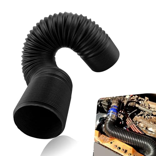 CyperFair Car Air Intake Pipe 24 Antileakage Flexible Expansion Hose for Extending to 39 Stabilizing Tight Connection Intake Turbo Hose Universal Modified Accessory for Cars Black - Image 1