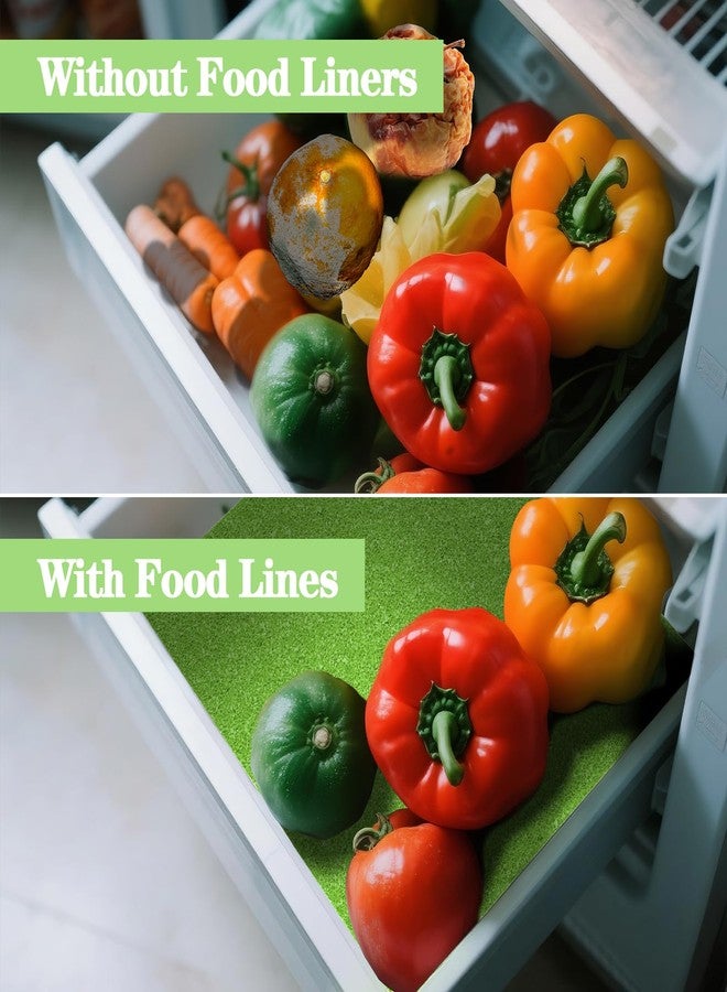 MAXTBEE 8 Pcs Refrigerator Drawer Liners for Fruit and Vegetables Fresher Life Extender,Refrigerator Organizers and Storage, Fridge Shelf Liners(12"x15") - Image 3